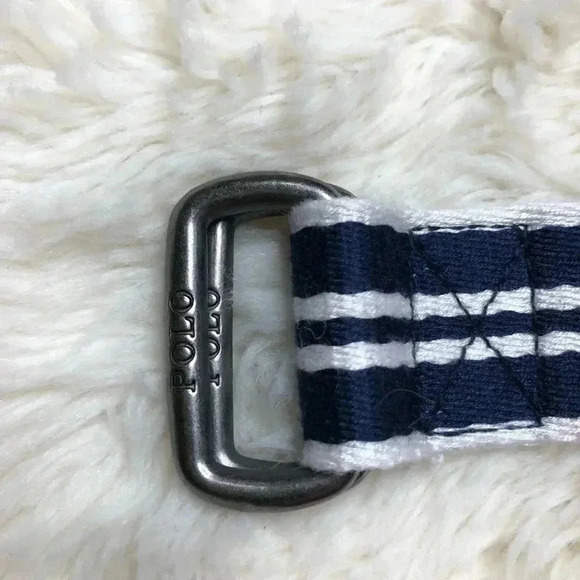 Polo By Ralph Lauren Cloth Belt  Blue/White 1-2 Yr - Picture 3 of 10
